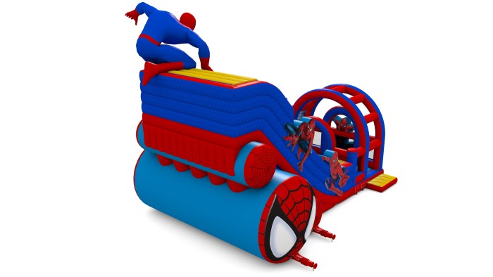 Надувная горка "Спайдермен" 16*14*11 м