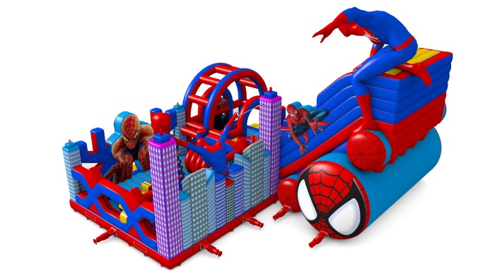 Надувная горка "Спайдермен" 16*14*11 м