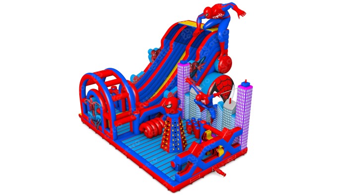 Надувная горка "Спайдермен" 16*14*11 м