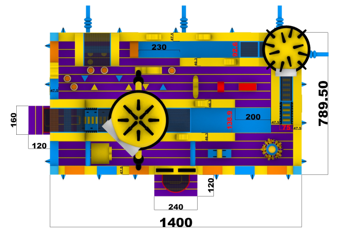 Надувная горка "Эра миньонов" 14*8*9