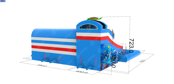 Надувной аквапарк "Океанариум" 15*15*7,2 м