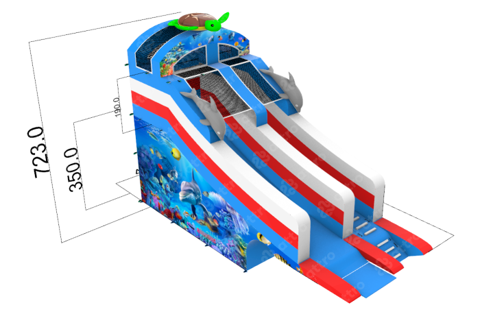Надувной аквапарк "Океанариум" 15*15*7,2 м