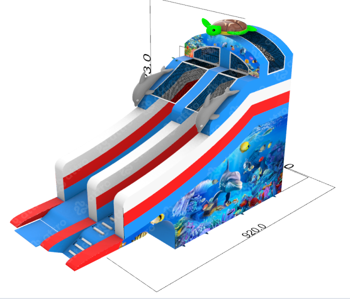 Надувной аквапарк "Океанариум" 15*15*7,2 м