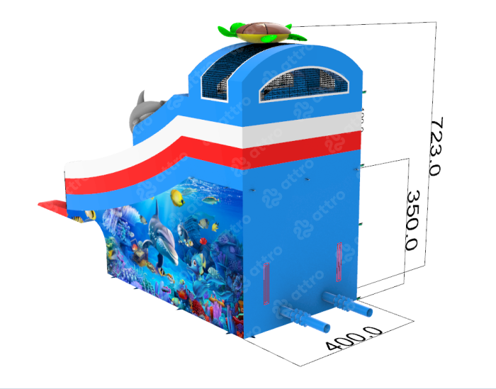 Надувной аквапарк "Океанариум" 15*15*7,2 м