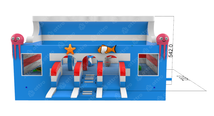 Надувной аквапарк "Океанариум" 15*15*7,2 м
