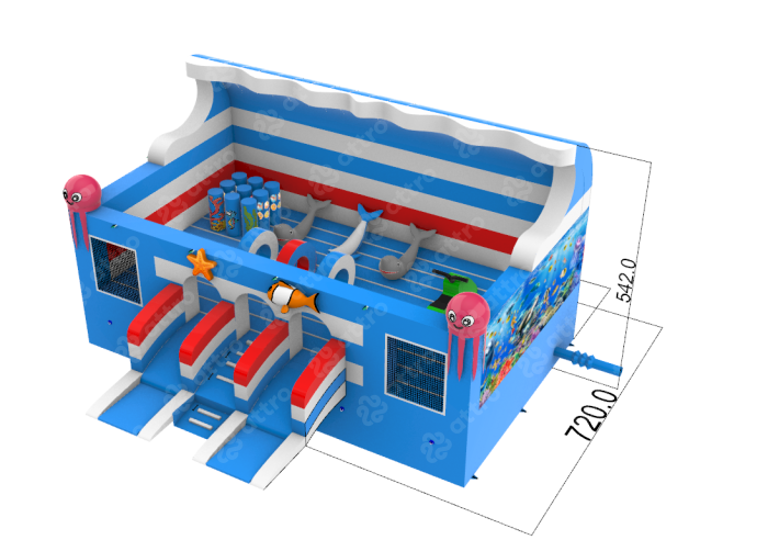 Надувной аквапарк "Океанариум" 15*15*7,2 м