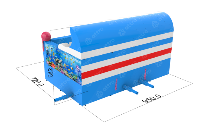 Надувной аквапарк "Океанариум" 15*15*7,2 м