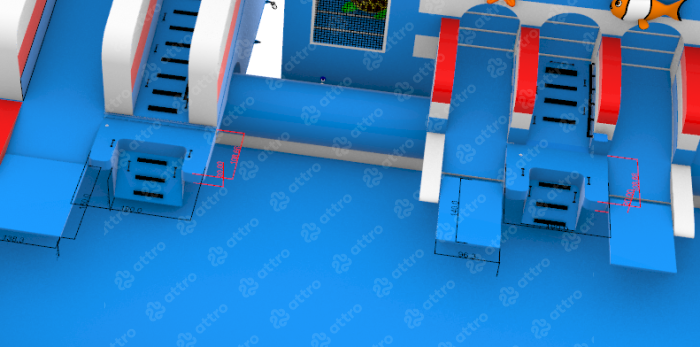 Надувной аквапарк "Океанариум" 15*15*7,2 м