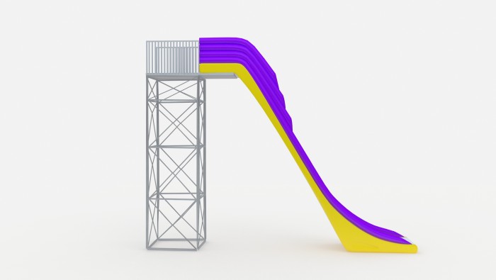 Надувная водная горка