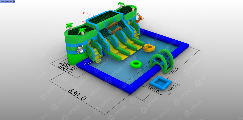Надувной аквапарк 