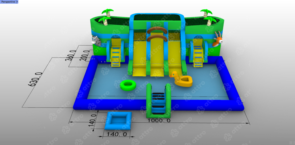 Надувной аквапарк 