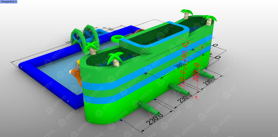 Надувной аквапарк 
