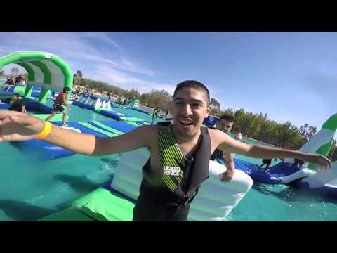 Надувной аквапарк "Остров вызова" 49*47*4.5 м