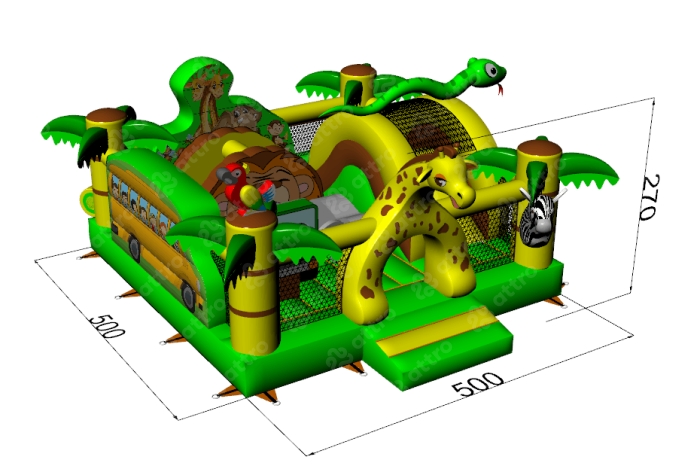  Надувной батут "Приключения в сафари" 5*5*3 м 
