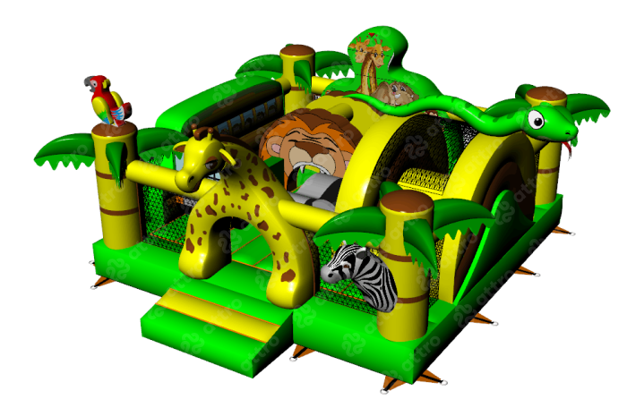  Надувной батут "Приключения в сафари" 5*5*3 м 