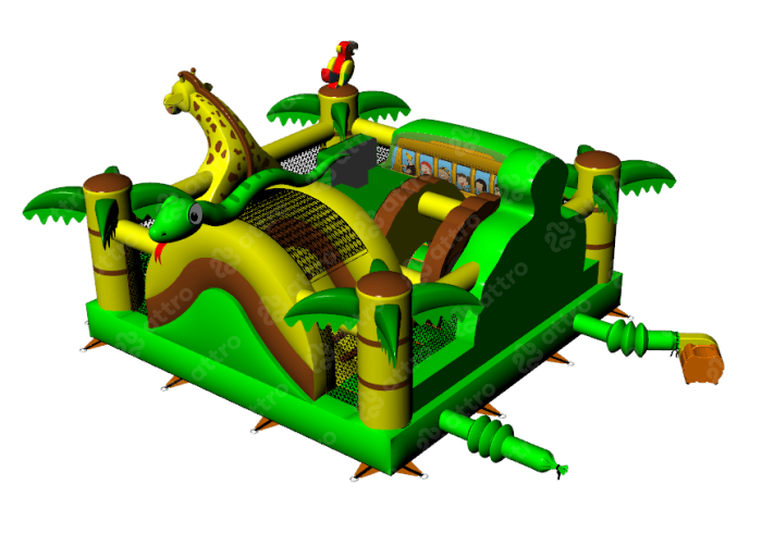  Надувной батут "Приключения в сафари" 5*5*3 м 