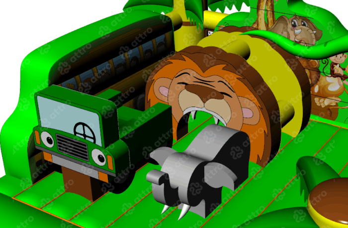  Надувной батут "Приключения в сафари" 5*5*3 м 