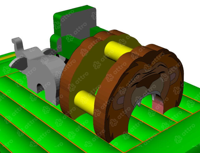  Надувной батут "Приключения в сафари" 5*5*3 м 