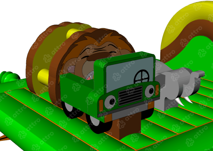  Надувной батут "Приключения в сафари" 5*5*3 м 