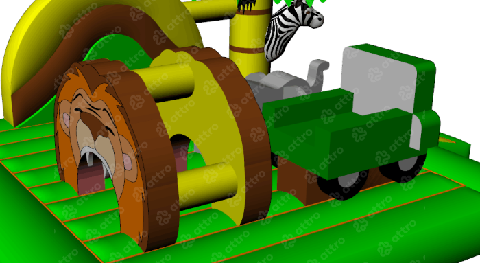  Надувной батут "Приключения в сафари" 5*5*3 м 