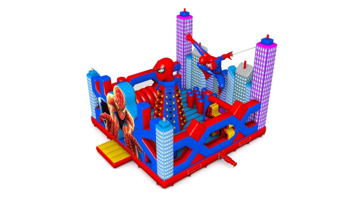 Надувной батут "Спайдермен" 8*8*6,5 м