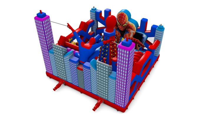 Надувной батут "Спайдермен" 8*8*6,5 м