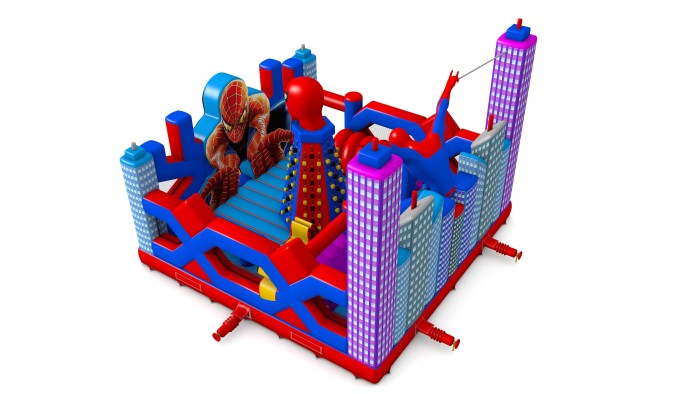 Надувной батут "Спайдермен" 8*8*6,5 м