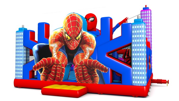 Надувной батут "Спайдермен" 8*8*6,5 м