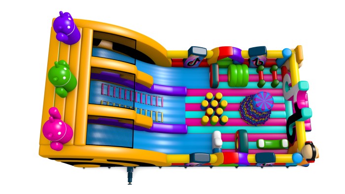 Надувная горка "Титокер" 14*7*8 м