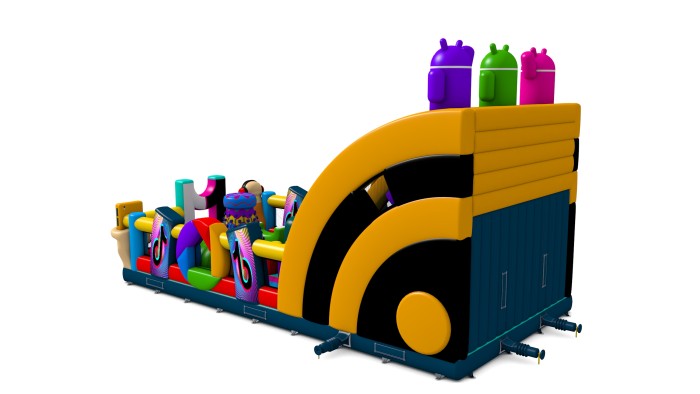 Надувная горка "Титокер" 14*7*8 м