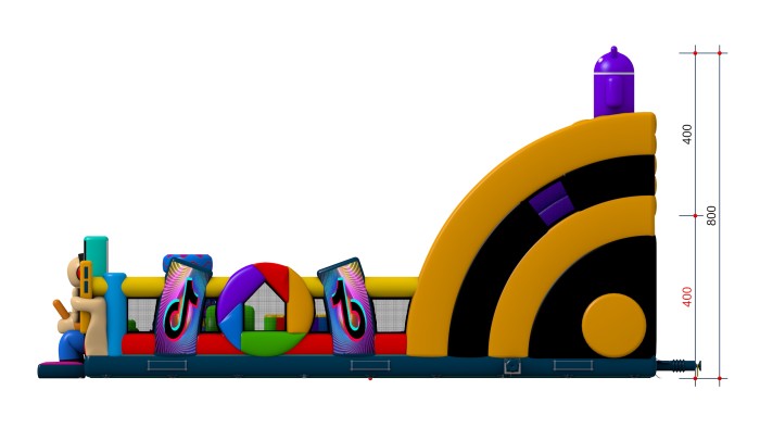 Надувная горка "Титокер" 14*7*8 м