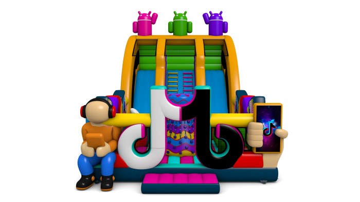 Надувная горка "Титокер" 14*7*8 м