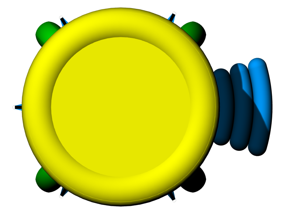 Надувной спортивный батут с сеткой 4*3*2,9 м
