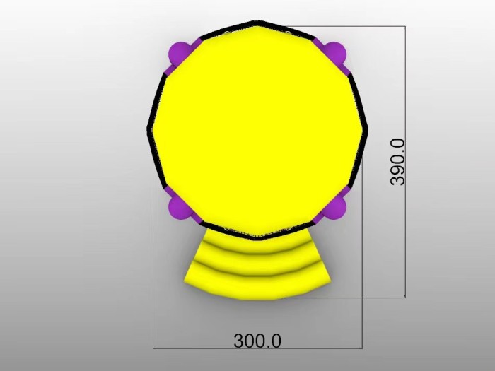 Надувной спортивный батут с сеткой 4*3*2,9 м
