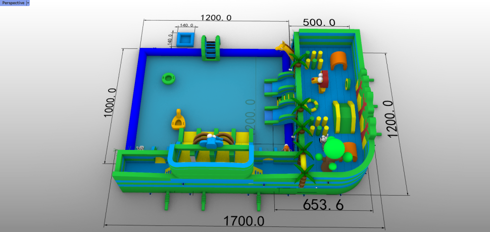 Надувной аквапарк 