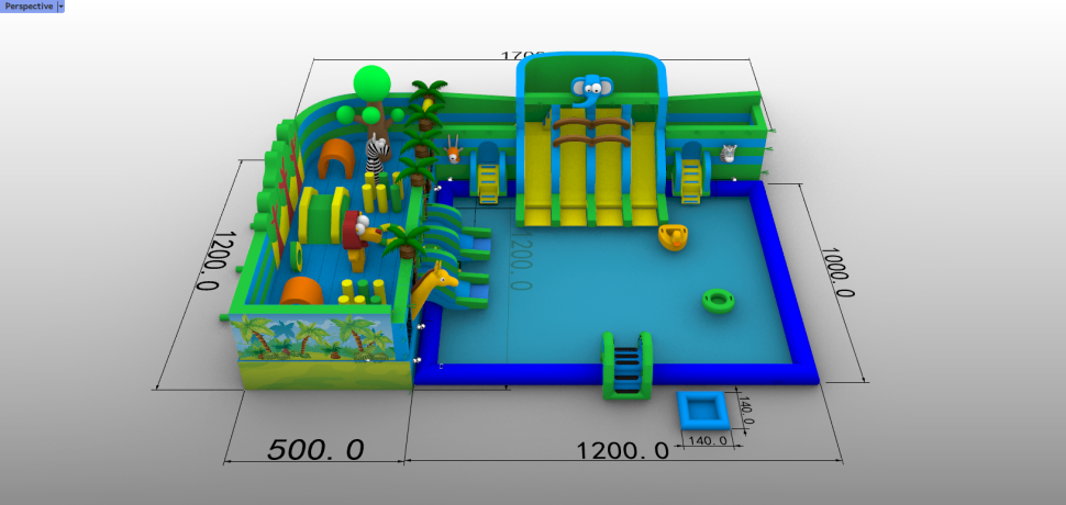 Надувной аквапарк 