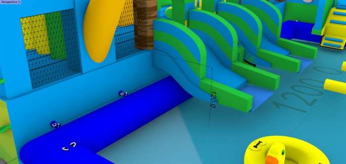 Надувной аквапарк "Пристань Тропики малая" 17*12*5 м