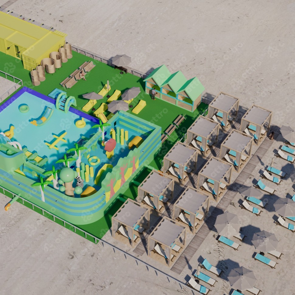 Надувной аквапарк 