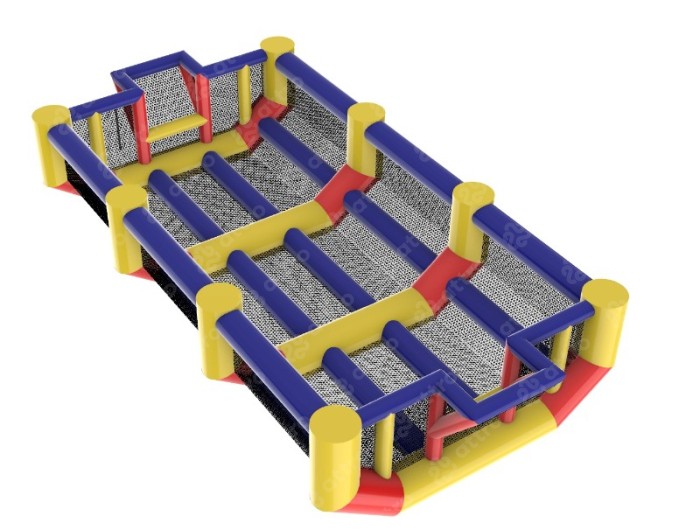 Надувное футбольное поле для спортивных игр, 20*10*4 м