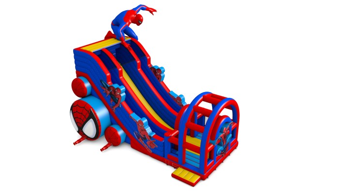 Надувная горка "Спайдермен 6" 14*10*11 м