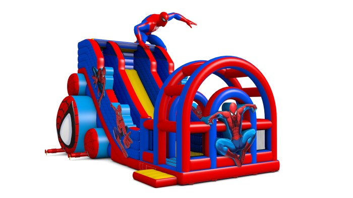 Надувная горка "Спайдермен 6" 14*10*11 м