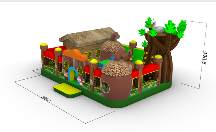 Надувной батут "Лес мечты" 8*6*4,4 м 