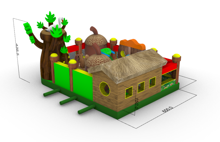 Надувной батут "Лес мечты" 8*6*4,4 м 