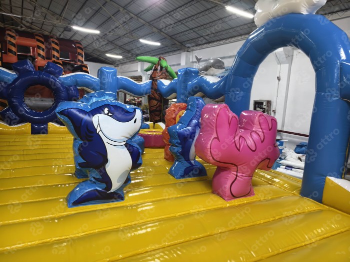 Надувной аквапарк "Пристань Прибой" 18*18*6 м 