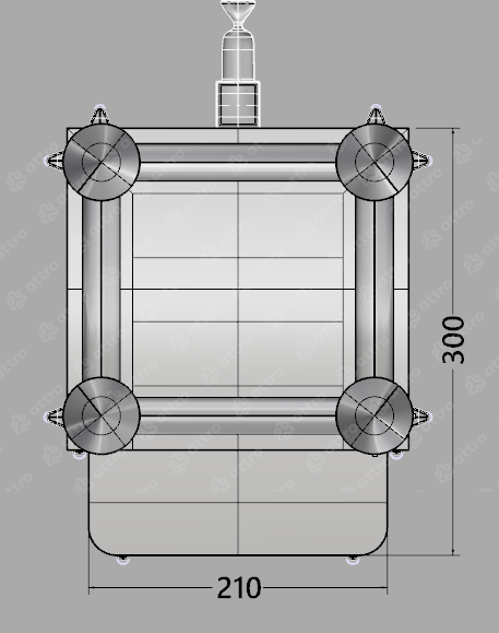 Надувной свадебный батут 2,3*2,1*2,9 м