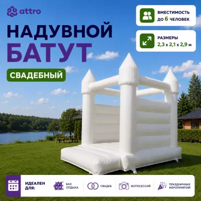 Надувной свадебный батут 2,3*2,1*2,9 м