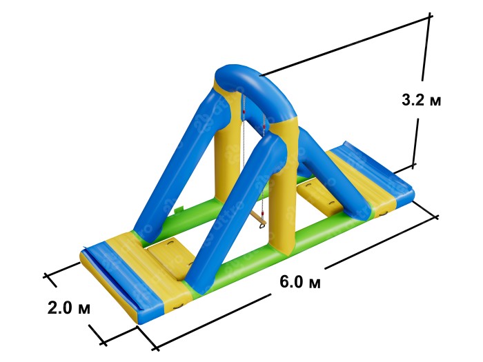 Модуль аквапарка "Тарзанка" 6*2*3 м