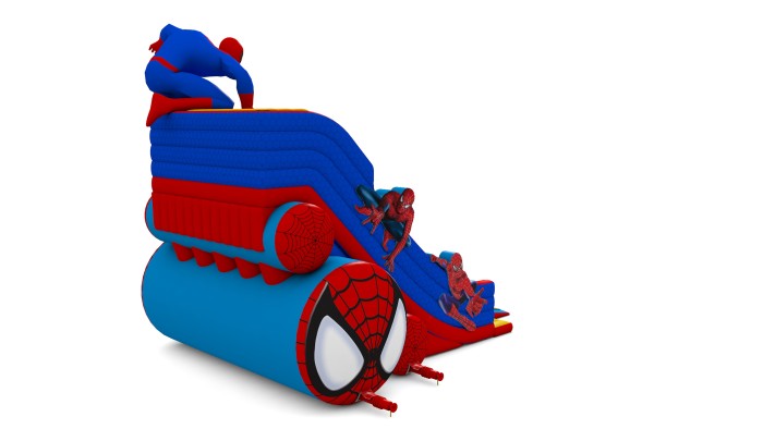 Надувная зимняя горка "Спайдермен 6" 13*10*11 м