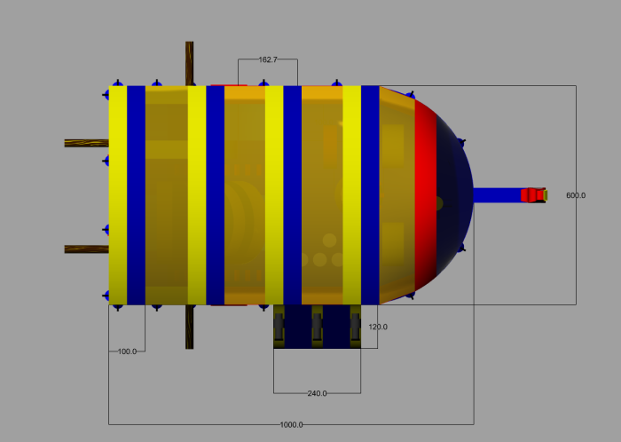 Надувной батут с крышей "Веселый Роджер" 10*6*6 м