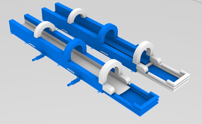 Надувная горка "Триппо 4 спуска" 36*19*11 м